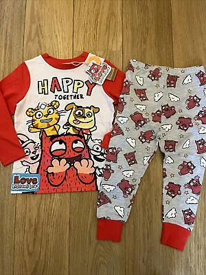 Buy New With Tags Boys Pyjamas Age 2-3 Yrs,love Monsters ,brand Threads • 6.99£