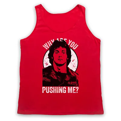 Buy John J. Rambo Why Are You Pushing Me? First Blood Adults Tank Top • 18.99£