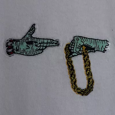 Buy Run The Jewels Killer Mike Embroidered White Hip Hop Tee T-shirt By Actual Fact • 22.99£