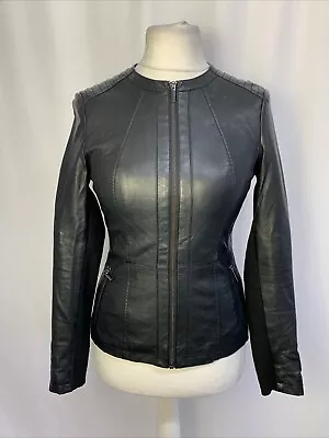 Buy OASIS Women's Faux Leather Jacket Size XS UK6 Full Zip Biker Outdoor E1576 • 14.24£