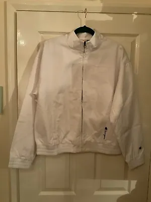 Buy Champion White Zipped Front Bomber Jacket With Pockets Size XL BNWT • 11£