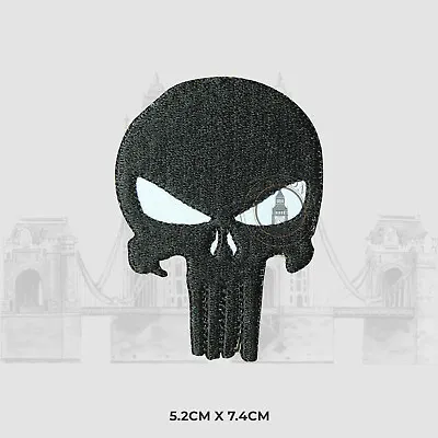 Buy PUNISHER Iron On Sew On Embroidered Badge Patch Applique For Clothes Bags Etc • 2.35£