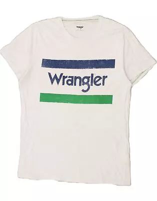 Buy WRANGLER Mens Graphic T-Shirt Top Small White Cotton BL47 • 11.95£