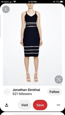 Buy Jonathan Simkhai Set Tower Trim Crop Top And Skirt Small • 178.55£