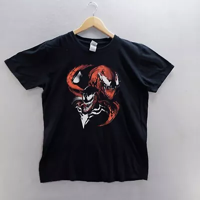 Buy VENOM T Shirt Large Black Graphic Print Carnage Short Sleeve Cotton Gildan • 8.09£