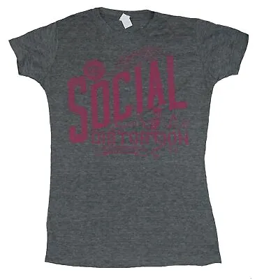 Buy Social Distortion Girls Juniors T-Shirt - Premium Grape Word Logo Pic • 10.22£