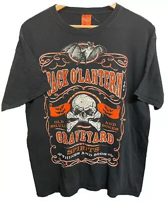 Buy Happy Halloween: Jack-o-lantern Graveyard Spirit T-shirt, Adult Size L ( Large ) • 29.98£