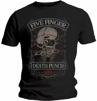 Buy Official Five Finger Death Punch T Shirt Wicked Black Rock Metal Band Tee FFDP • 16.28£