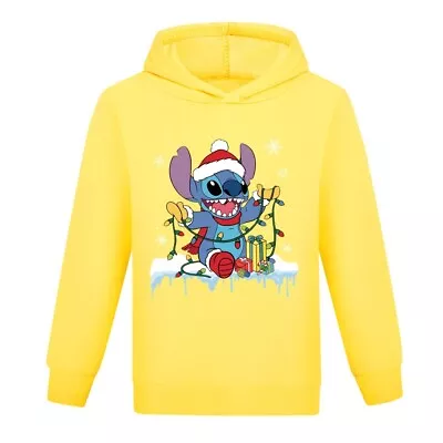 Buy Unisex Kids Christmas Stitch Hoodies Jumper Sweatshirt Long Sleeve Pullover UK • 7.59£