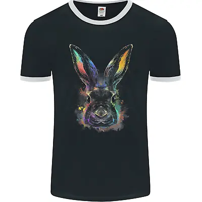Buy Watercolour Rabbit Bunny Mens Ringer T-Shirt FotL • 9.99£