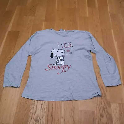 Buy Peanuts Snoopy Print Long Sleeve T Shirt XS S Top Crew Neck Charlie Brown Y2K • 6.99£