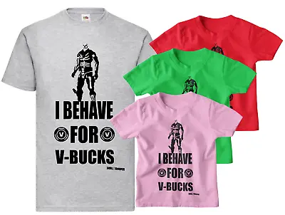 Buy Funny V-Bucks Fortnite Inspired Children's Kids T-Shirt Birthday Top Xmas Gift • 6.99£