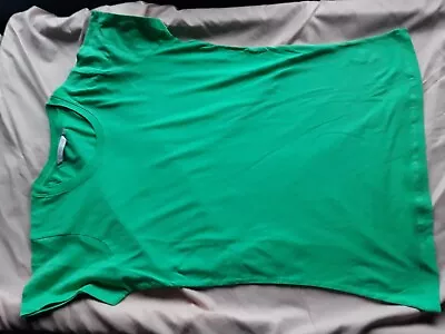Buy Ladies New Look Cap Sleeve Tshirt Size Uk 16 Green • 6£