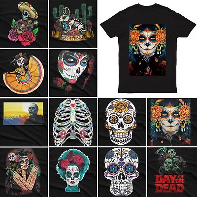 Buy Day Of The Dead Mexican T Shirt Sugar Skull Dia De Los Muertos Tradition#M#P1#PR • 9.99£