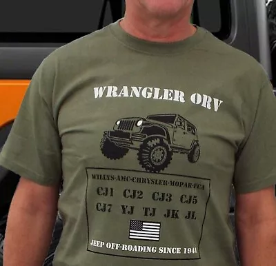 Buy Wrangler CJ TJ YJ JK JL 1944-1986-1996-2000-2010-2012-2014-2017-2020 T Shirt • 9.99£