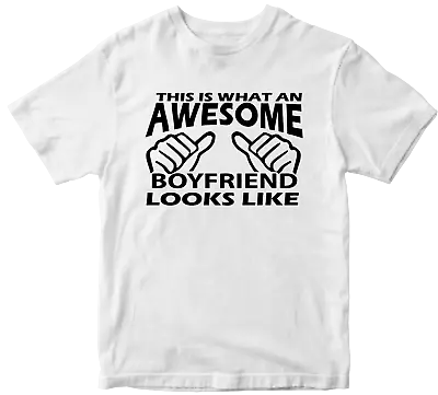 Buy Awesome Boyfriend Looks Like T-shirt Couple Love Valentines Funny Party Fun Gift • 9.99£
