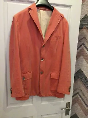 Buy Tessuti Sondrio Men's Rusty Red Jacket  Italy Denim Style Size M (48) • 27.49£
