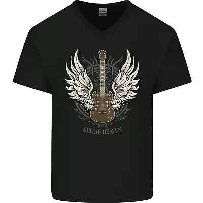 Buy Guitar Heaven Rock N Roll Music Heavy Metal Mens V-Neck Cotton T-Shirt • 9.99£