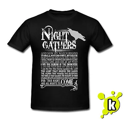 Buy Game Of Thrones Nights Watch Oath Jon Snow Stark T Shirt • 8.99£