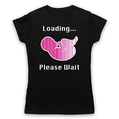 Buy Baby Girl Loading Please Wait Retro Computer Pregnant Mens & Womens T-shirt • 17.99£