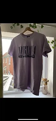 Buy Topshop Oversized XS Lilac Nirvana T Shirt • 9£