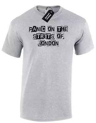 Buy Panic On Streets Of London Mens T-shirt Retro Graffiti Smiths Banksy (col) • 7.99£