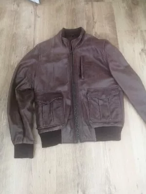 Buy Vintage UNWORN Dead Stock Duffer St George Cafe Racer Leather Jacket Brown M • 12£