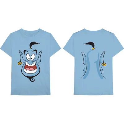 Buy DISNEY  - Official Licensed Unisex T- Shirt - Aladdin Genie - Pale Blue  Cotton • 14.99£