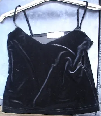 Buy Black Velvet Camisole Size 8 Vintage Goth • 9.80£