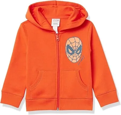 Buy Amazon Essentials  Marvel Spidey Boys' Fleece Zip-Up Sweatshirt Hood UK 9-10Y • 9.99£