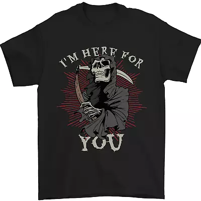 Buy Im Here For You Grim Reaper Skull Devil Mens T-Shirt 100% Cotton • 6.99£