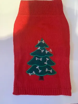 Buy Red Christmas Tree Embellished Pet Jumper For Small Dog Or Cat • 5£