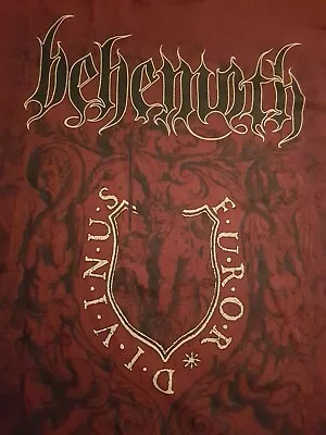 Buy Behemoth 2xl Shirt Maroon Black Death Metal Nile Mgla Nefilim Dimmu Gildan Heavy • 16£