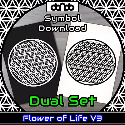 Buy Flower Of Life V3 Dual Set - Symbol - SVG PNG JPG PDF PSD AI EPS [2D Download] • 1.81£