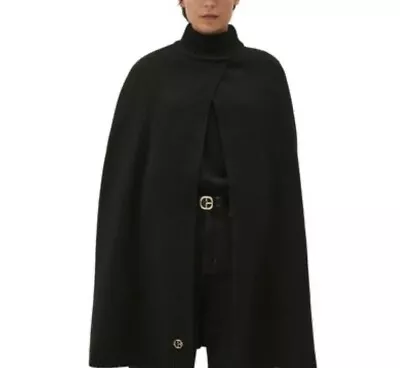Buy Claudie Pierlot Black Wool Cape (Jacket)  • 135£