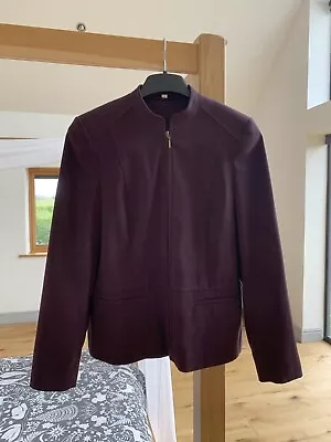 Buy Ladies Style By EWM Aubergine Purple Short-Mid Length Jacket Size 12 Vgc • 12.50£