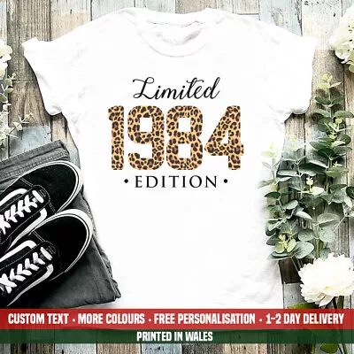Buy Ladies Limited Edition 1984 T Shirt Leopard Print Cute Womens Birthday Gift Top • 13.99£