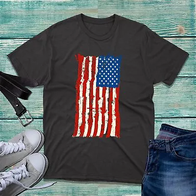Buy American Flag T-Shirt USA Flag The Stars And Stripes Patriotism Gift Tee Top • 9.99£