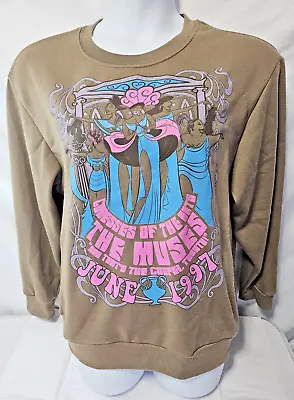 Buy Women's Disney Hercules Muses Crew Neck Long Sleeve Graphic Sweatshirt Brown S • 12.62£