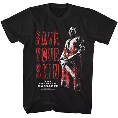 Buy Texas Chainsaw Massacre Indy Horror The Butcher Save Your Skin Men's T Shirt • 46.12£
