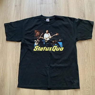 Buy Status Quo Riffs 2004 European Tour Black Cotton T-shirt Dates On Uk Men Size Xl • 18.50£