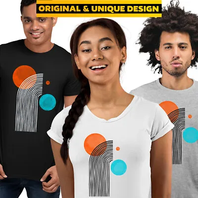 Buy Pop Art Line Drawing T-Shirt Shapes Abstract Design Short Sleeve Funny Male Kids • 14.99£