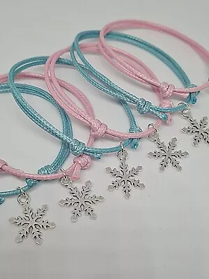 Buy 6/12 Snowflake Party Bag Fillers Bracelet Elsa Frozen Birthday Gift Bags Prizes • 2.99£
