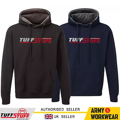 Buy Tuffstuff Logo Hoodie Lined Hood Pouch Pocket Comfort Heavy Weight Mens • 19.95£