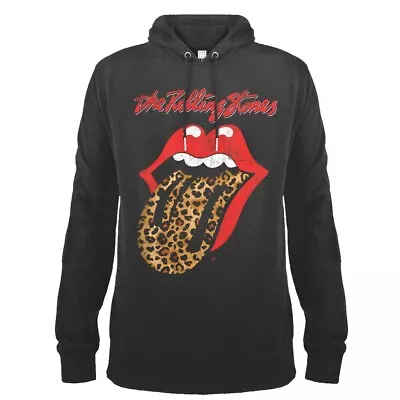 Buy Amplified Womens/Ladies Leopard Tongue The Rolling Stones Hoodie GD230 • 21.85£