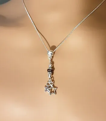 Buy Silver Star Garnet Necklace Gemstone Jewellery Gift ☆ • 4.25£