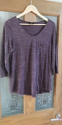 Buy Next Tshirt Top Purple Marl Size 18 Bust 46  • 4.50£
