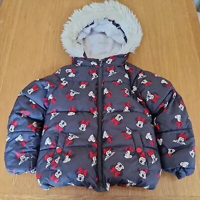Buy M&S Minnie Mouse Warm Coat Size 2-3 Age • 8£