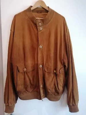 Buy Gallotti Original Suade Leather Mens Or Female Oversized Vintage Bomber Jacket • 22.97£