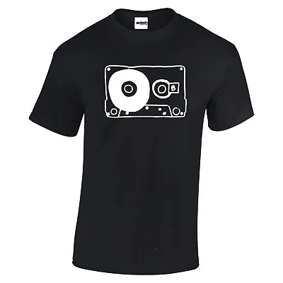 Buy Music T Shirt Mens Unisex TAPE CASSETTE Line Art Gift Novelty Joke CHD2 BWC • 6.97£